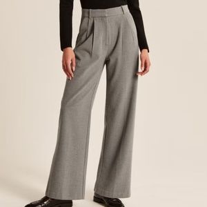 Abercrombie Sloane Tailored Brushed Suiting Pant (Tailored Pants Grey A&F) XS